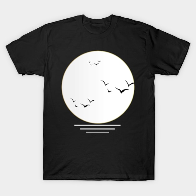 MOON OVER THE LAKE T-Shirt by RENAN1989